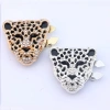 button: Leopard head rhinestone shirt cufflinks, button cover, flower collar button, diamond decorative button cover, turtle mouth, cufflinks Item Picture